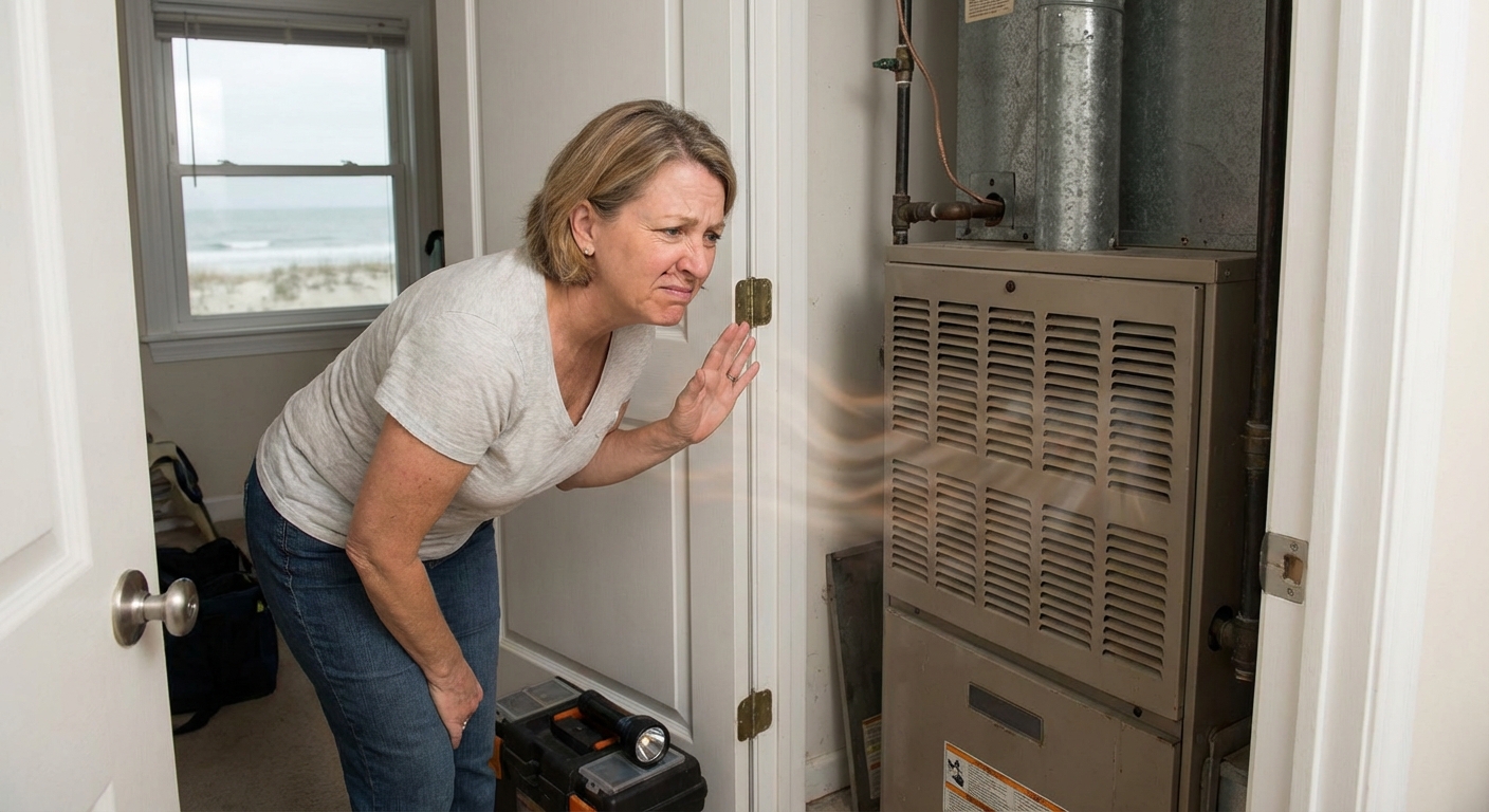 Does Your Furnace in Surfside Smell Strange When It Starts?
