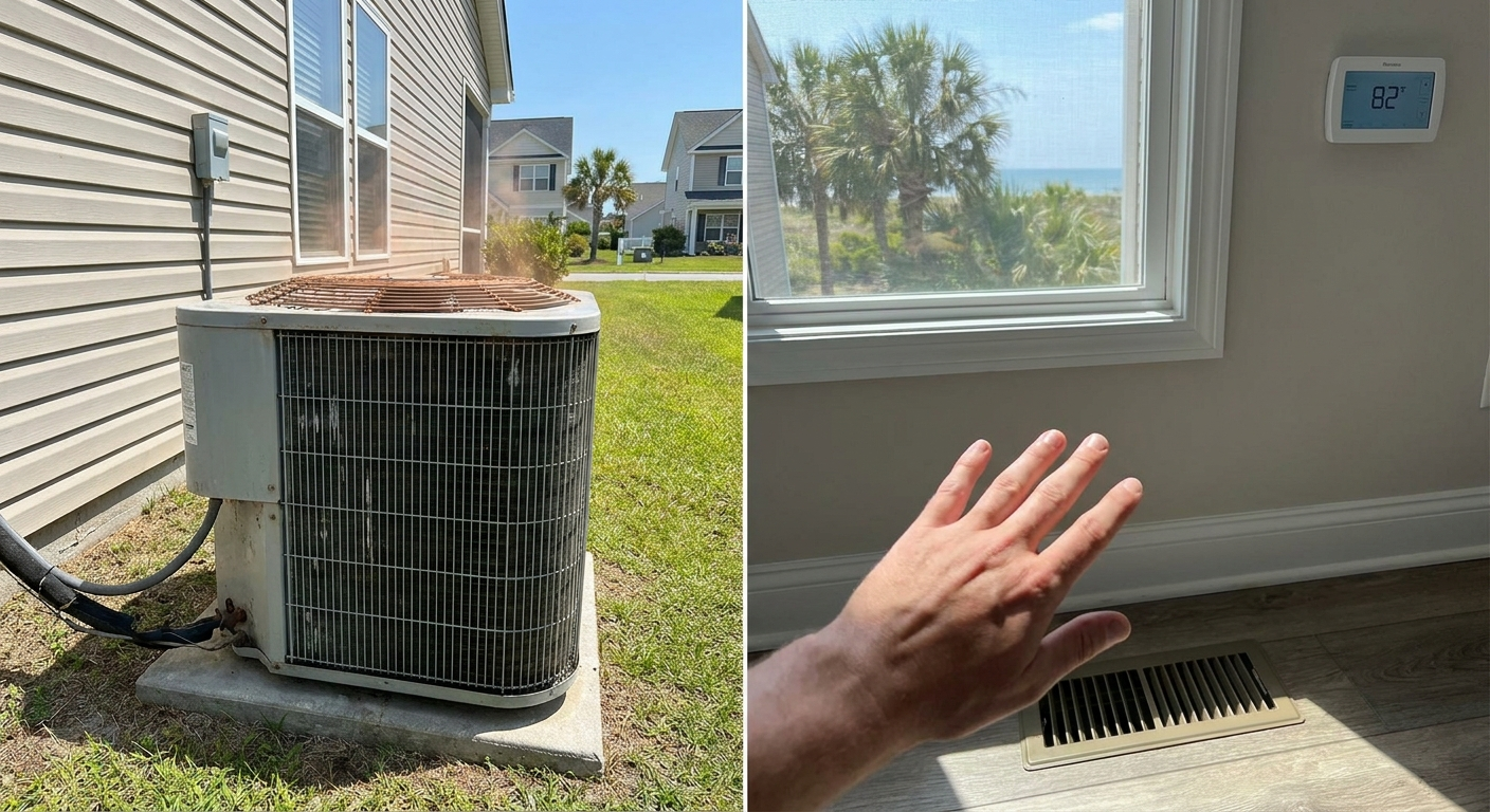Air conditioner in Myrtle Beach blowing warm air, need for repair or maintenance